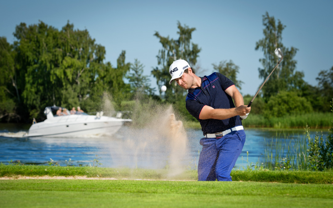 David Lingmerth på hål 10 Tranås Golfklubb